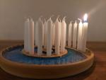 Keramická adventní spirála modrá