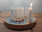 Keramická adventní spirála v pastelových barvách